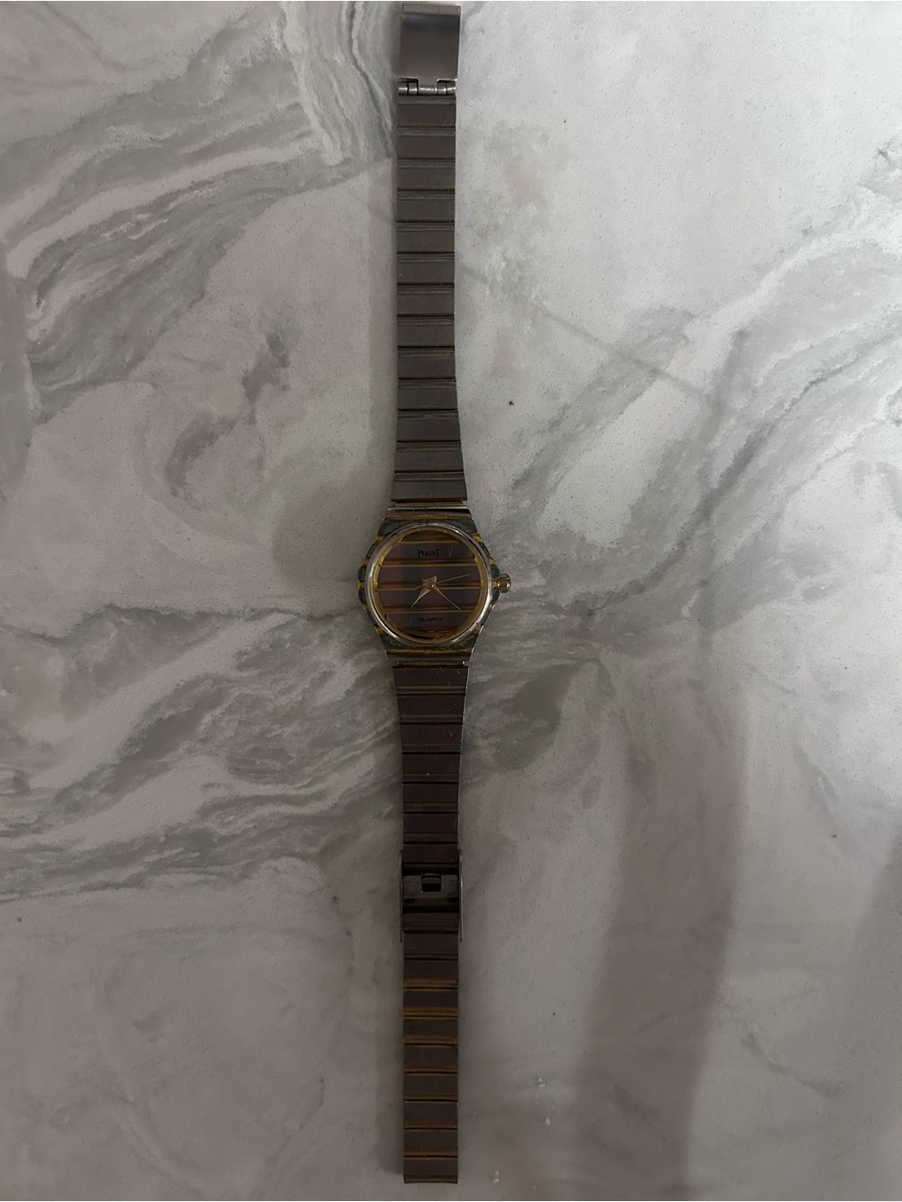Vintage Piaget Polo Style Two-Tone Stainless Steel Watch